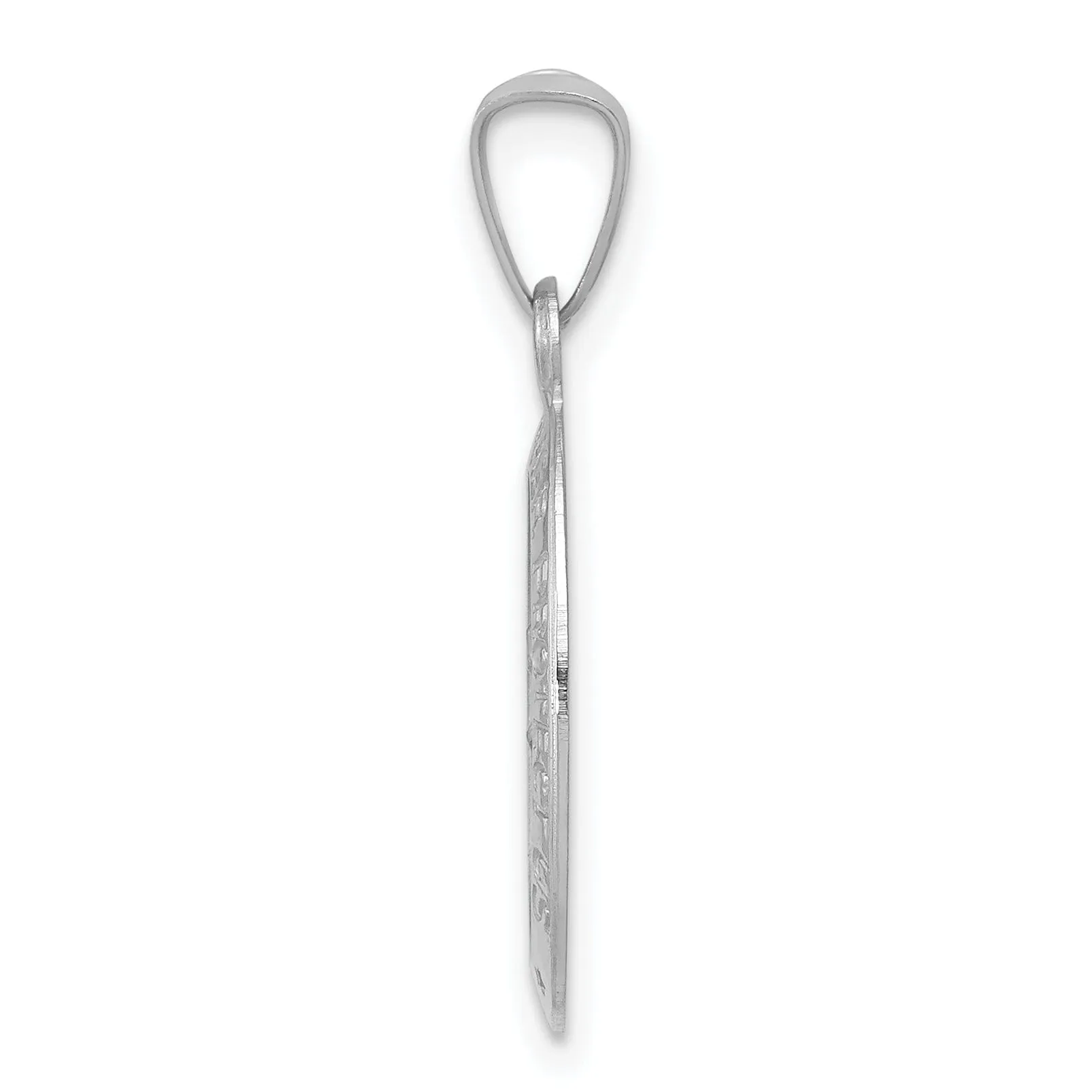 14k White Gold Saint Christopher Medal Pendant