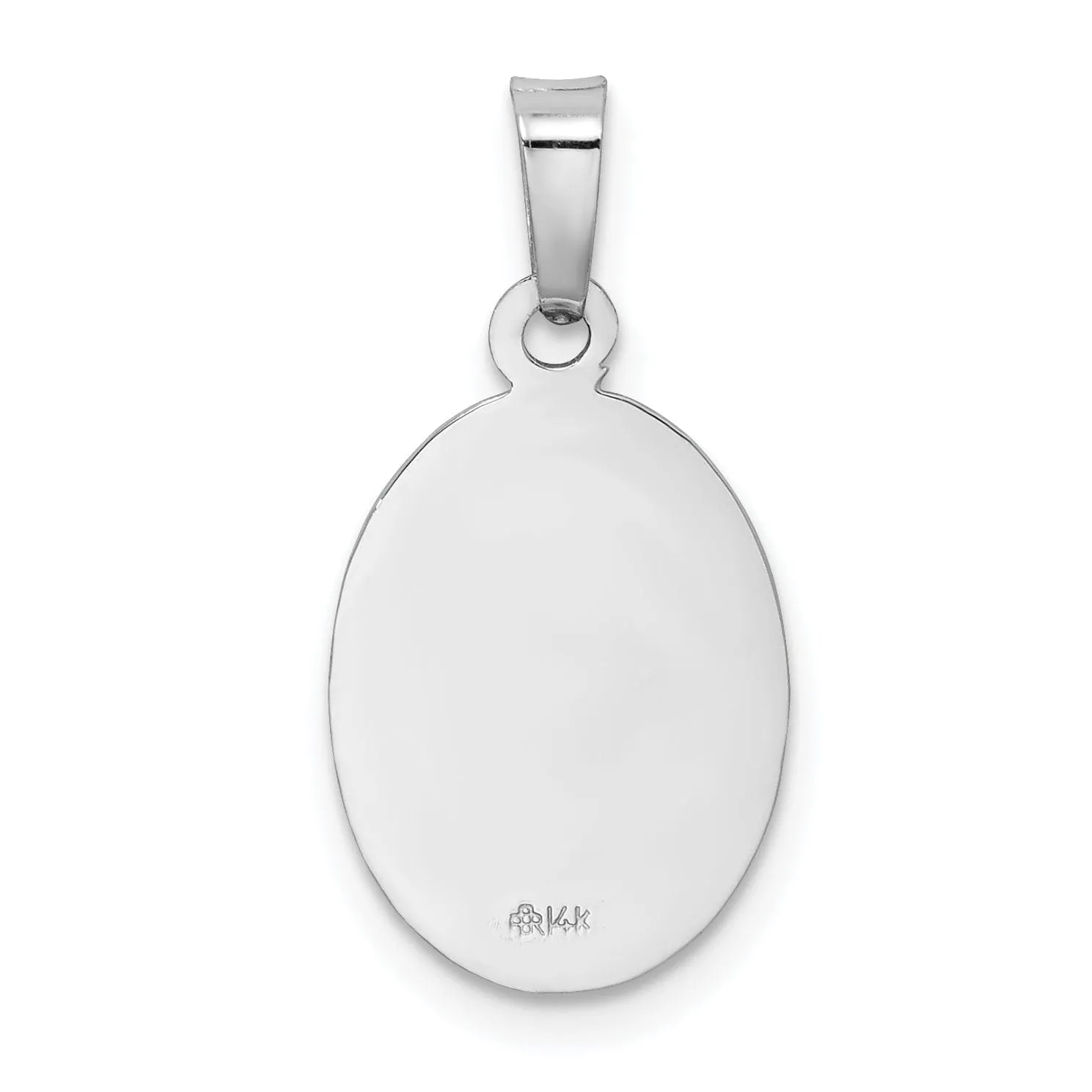 14k White Gold Saint Christopher Medal Pendant
