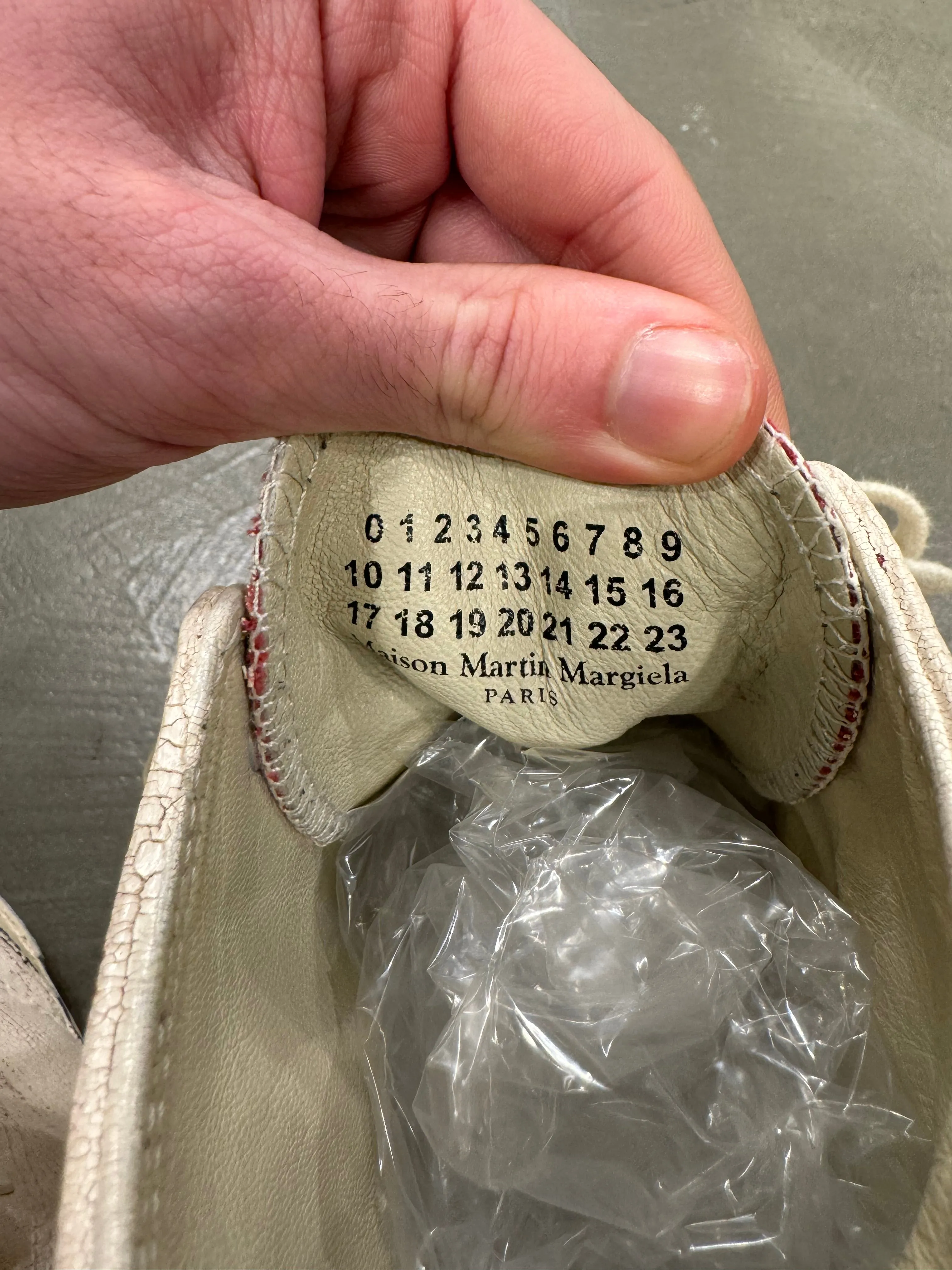 2016 MARGIELA CONVERSE cracked painted sneakers