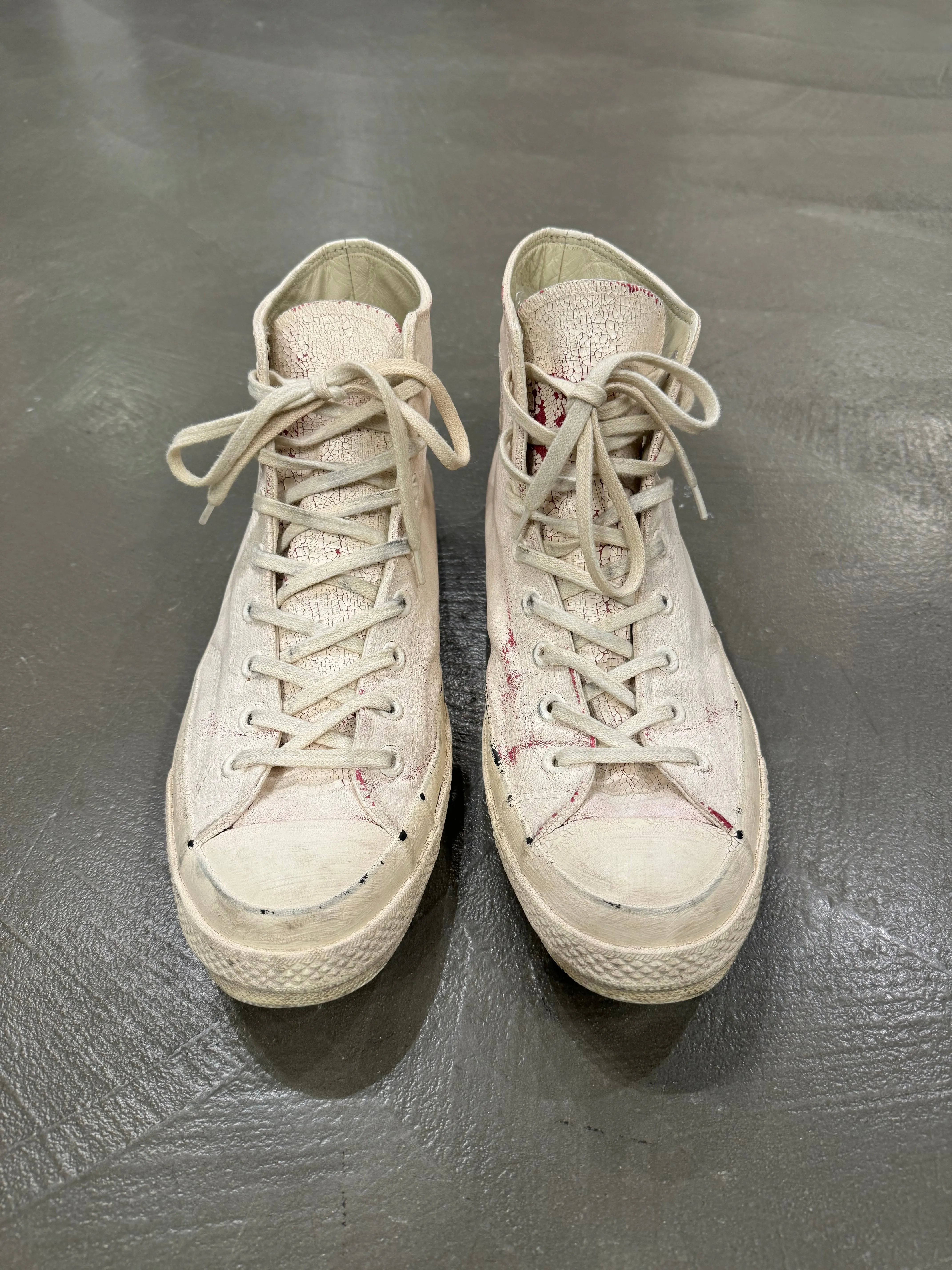 2016 MARGIELA CONVERSE cracked painted sneakers