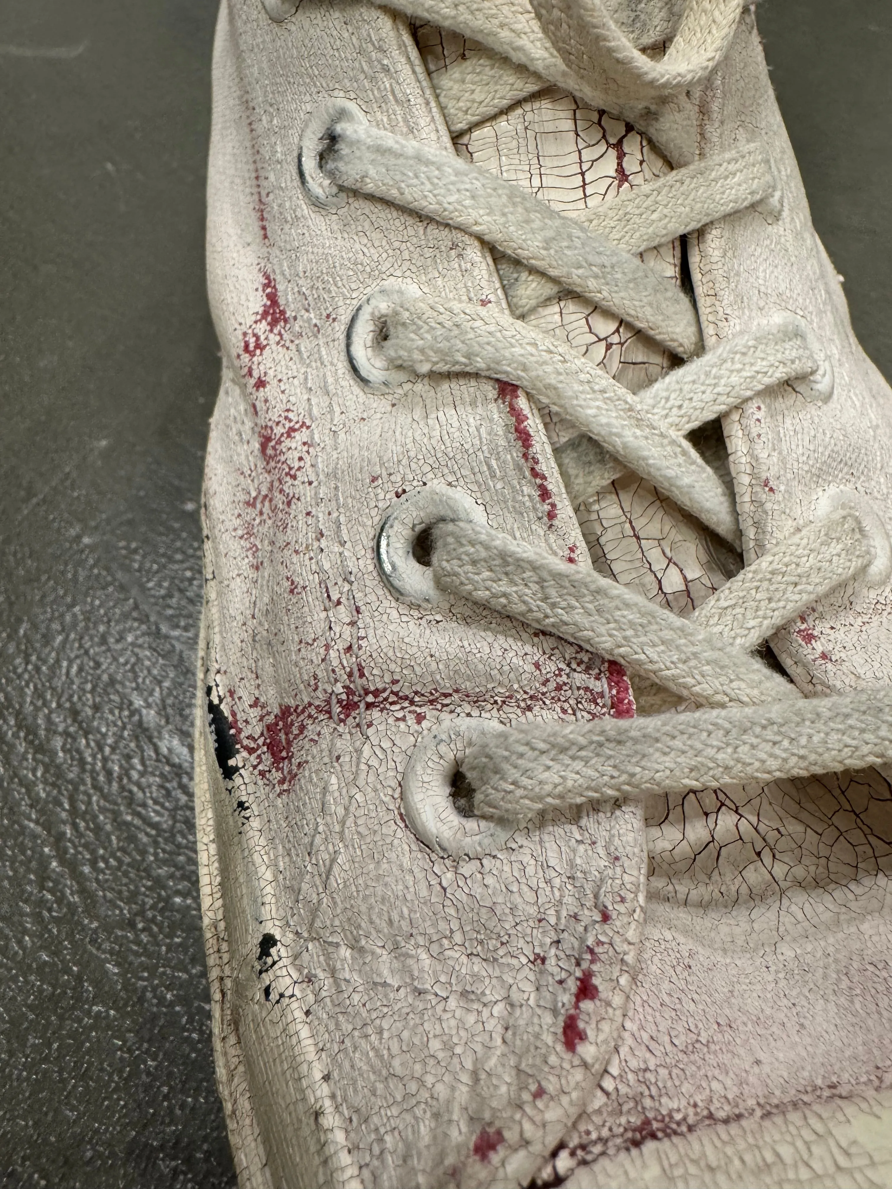 2016 MARGIELA CONVERSE cracked painted sneakers