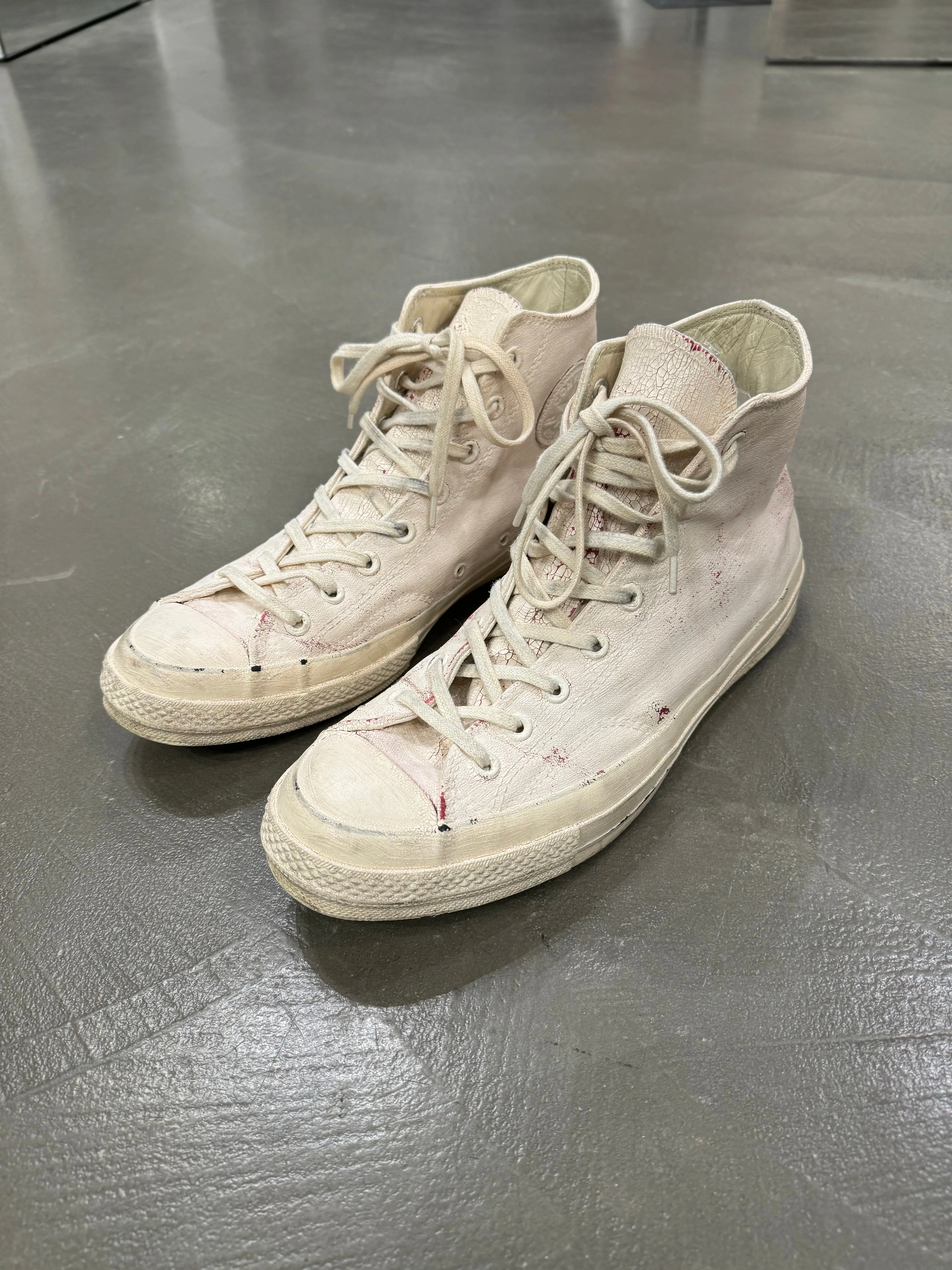 2016 MARGIELA CONVERSE cracked painted sneakers
