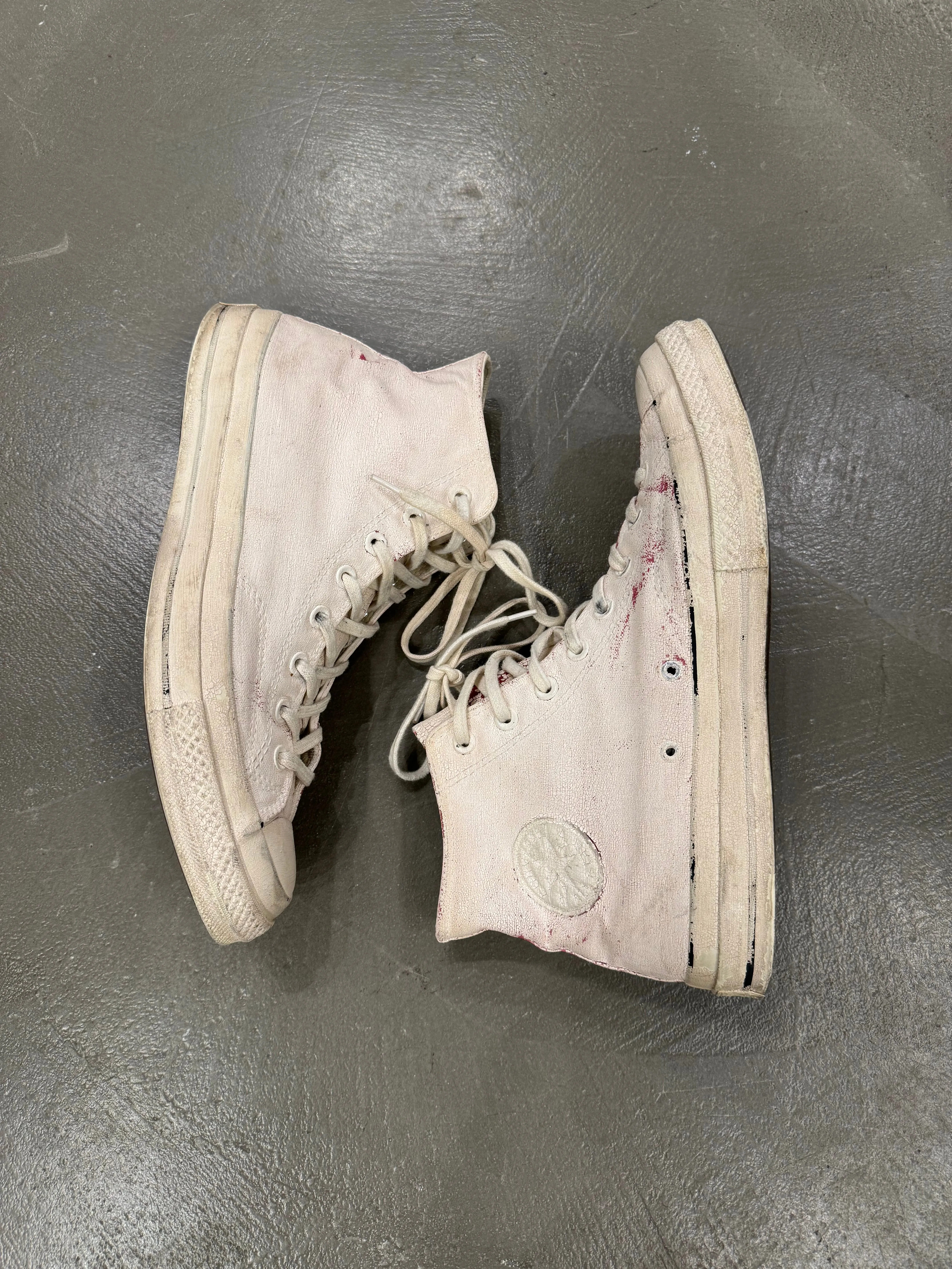 2016 MARGIELA CONVERSE cracked painted sneakers