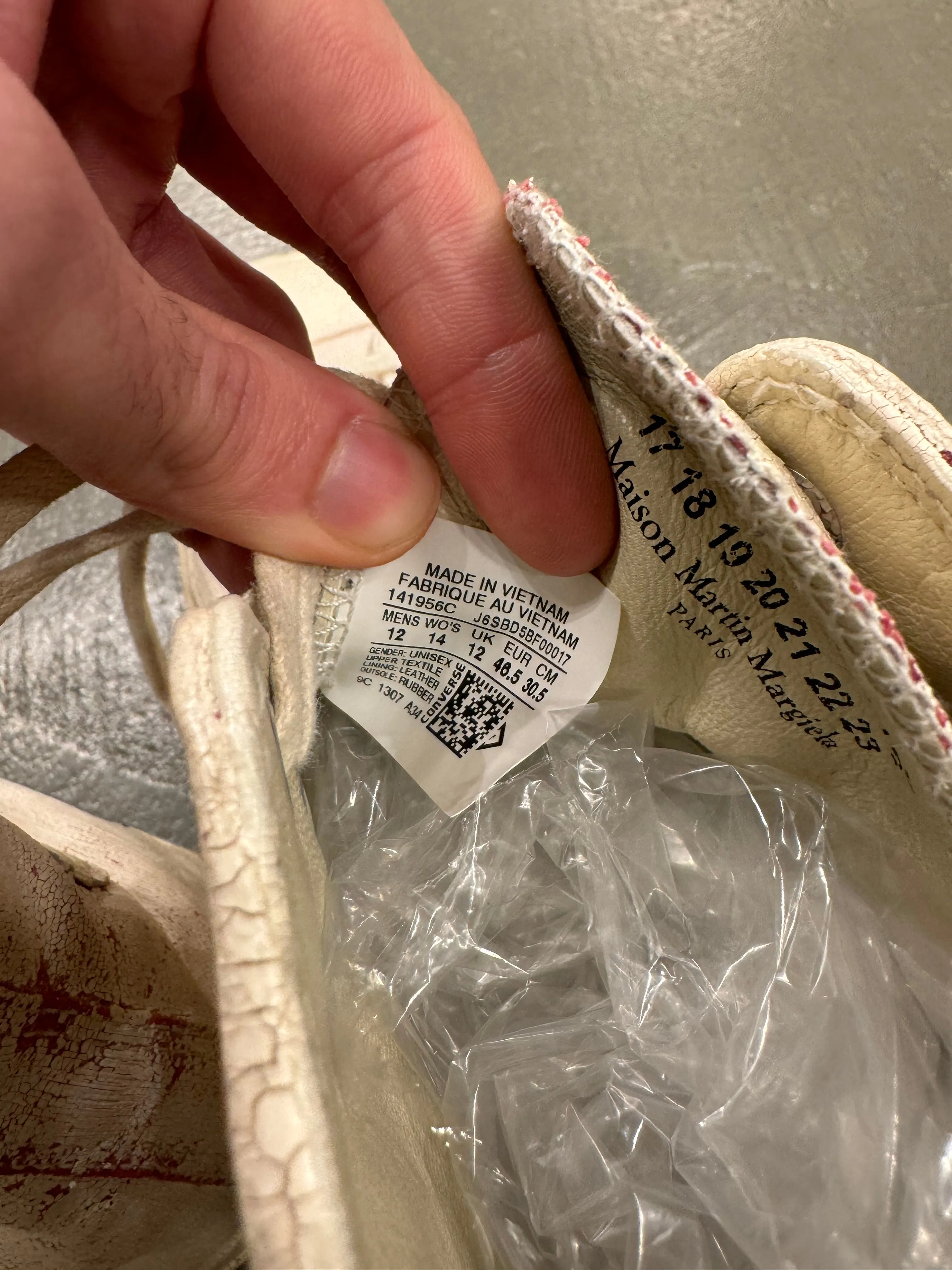 2016 MARGIELA CONVERSE cracked painted sneakers