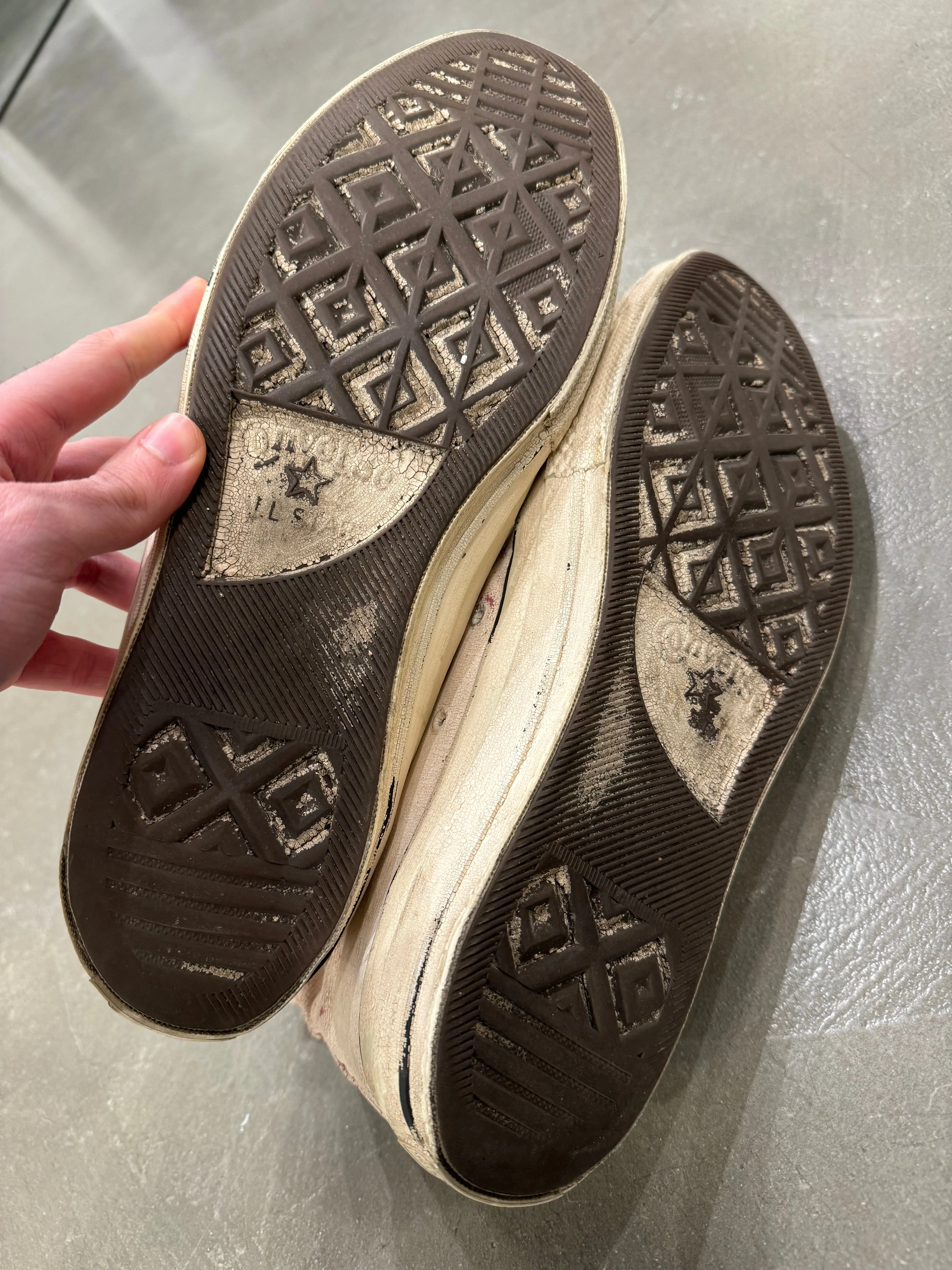2016 MARGIELA CONVERSE cracked painted sneakers