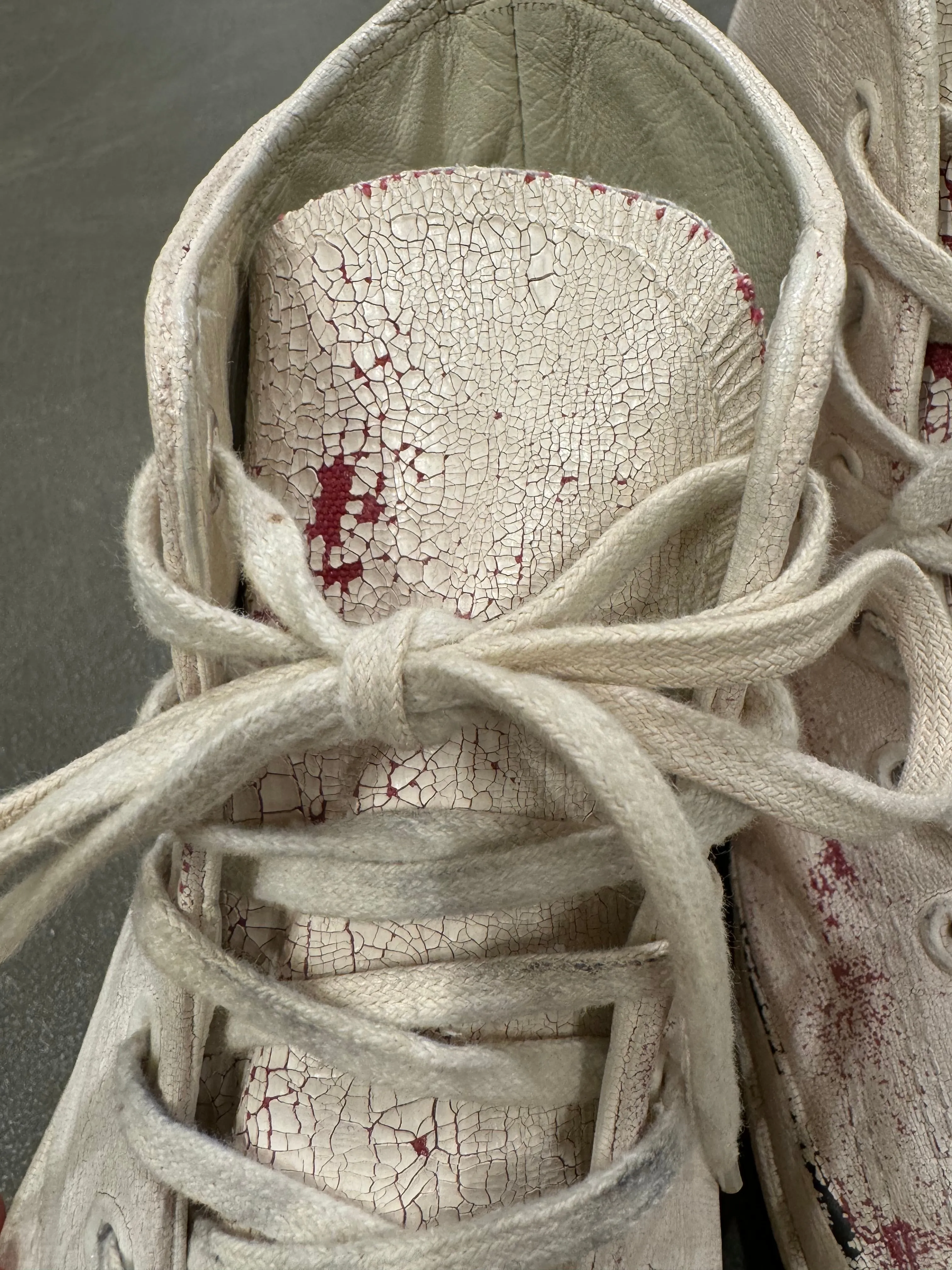 2016 MARGIELA CONVERSE cracked painted sneakers