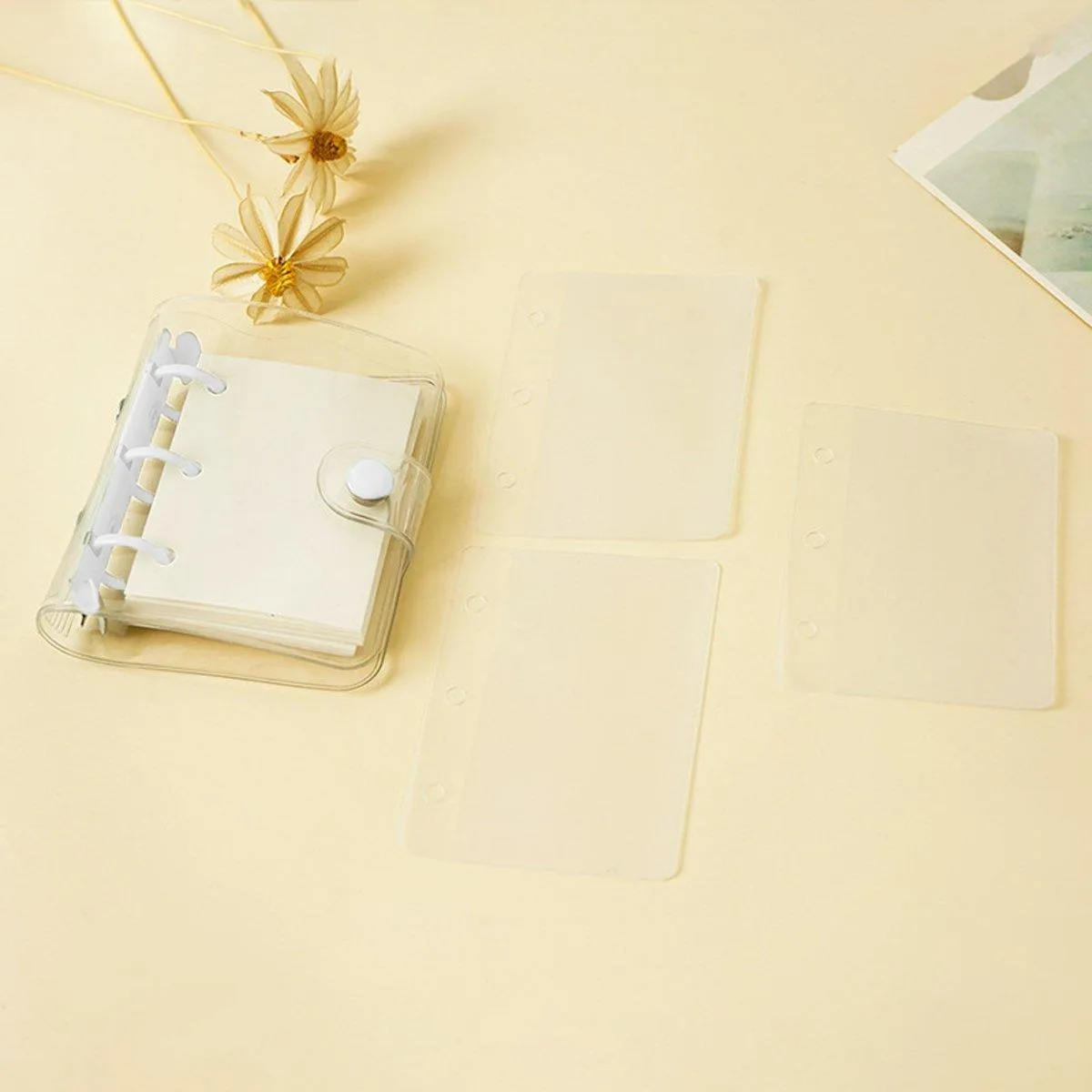 5pcs Flipbook Mini Transparent Case Handbook Notebook Protective Storage Case