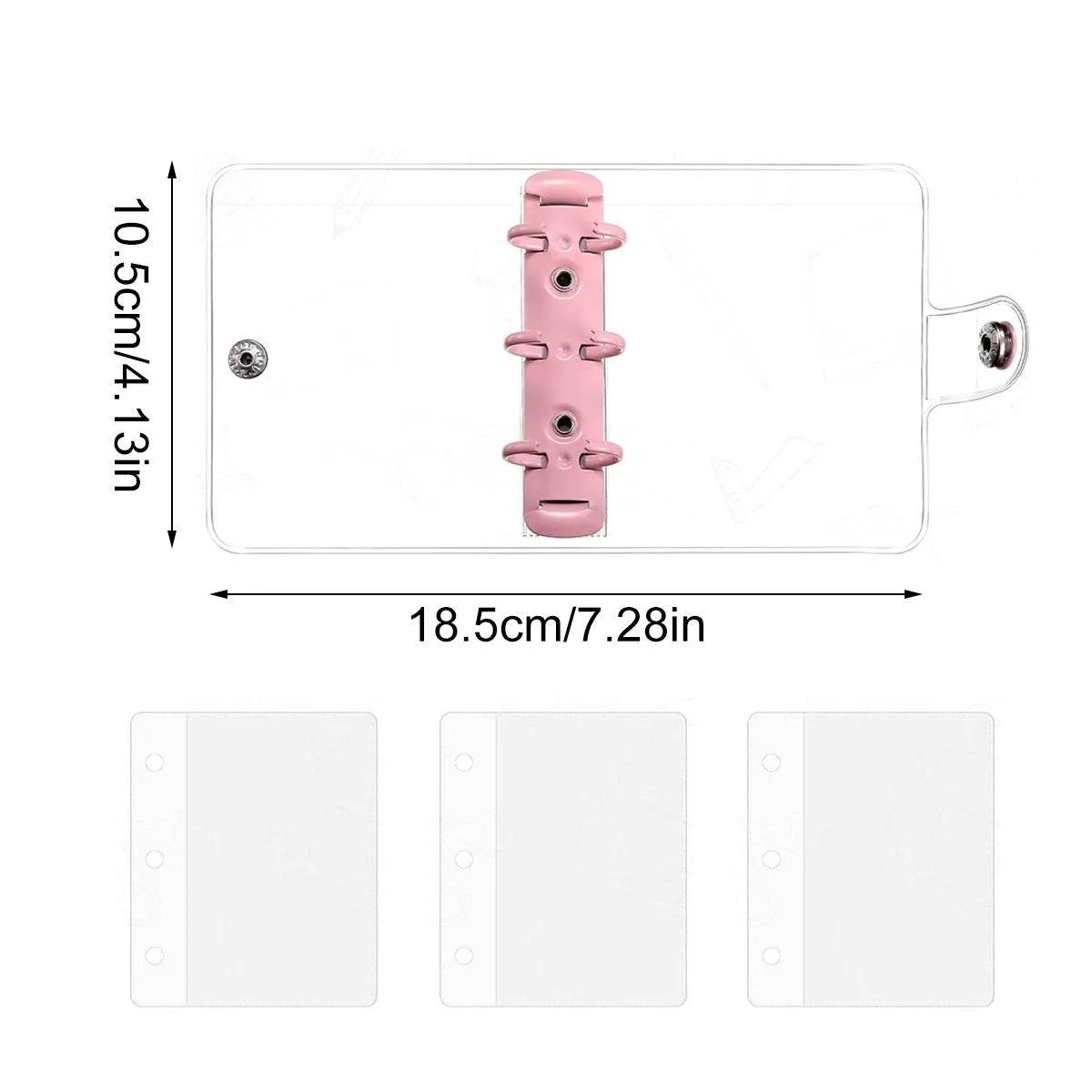 5pcs Flipbook Mini Transparent Case Handbook Notebook Protective Storage Case