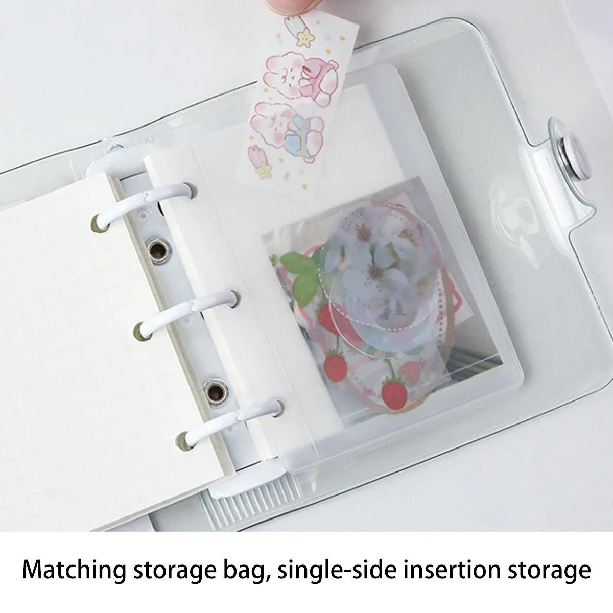 5pcs Flipbook Mini Transparent Case Handbook Notebook Protective Storage Case