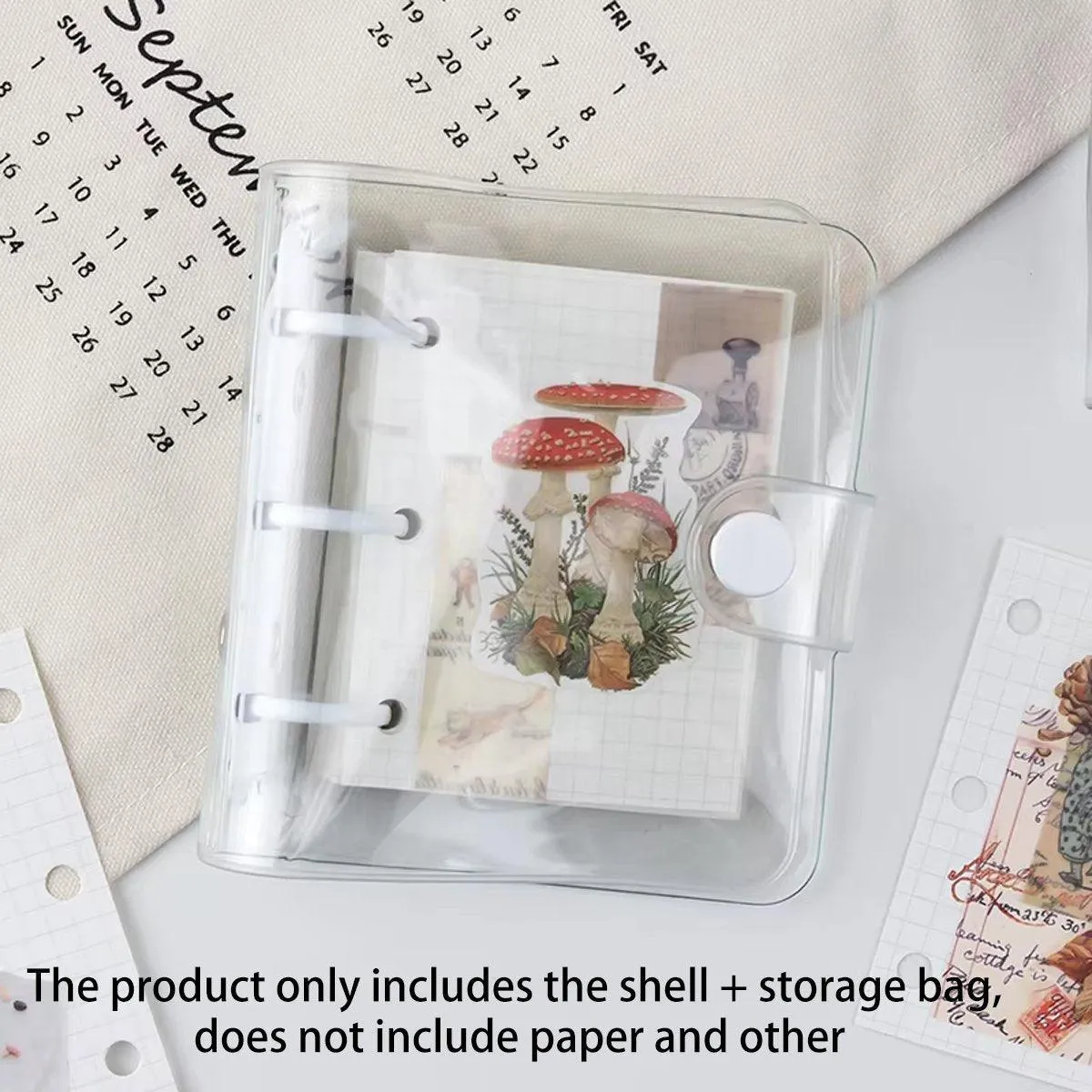 5pcs Flipbook Mini Transparent Case Handbook Notebook Protective Storage Case