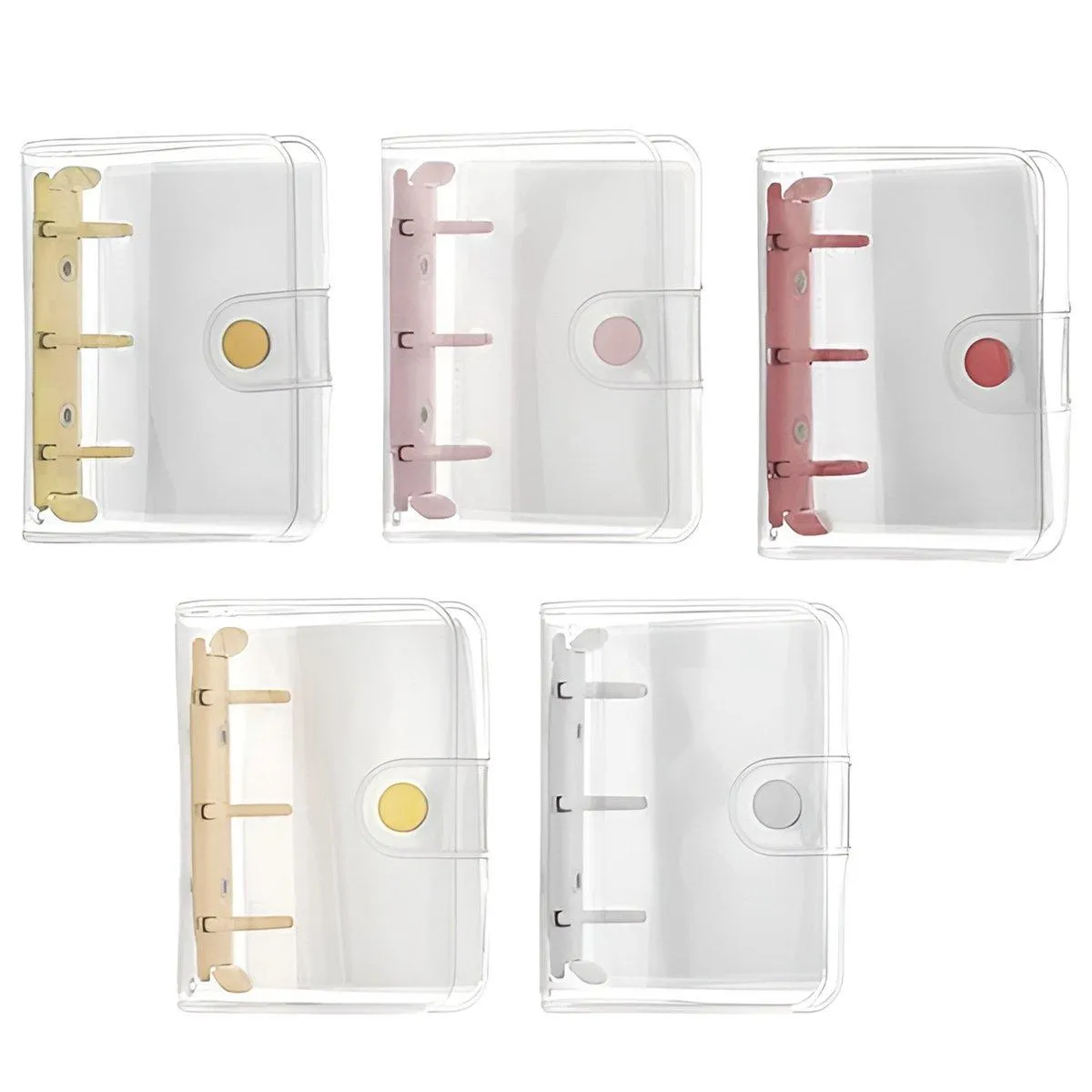 5pcs Flipbook Mini Transparent Case Handbook Notebook Protective Storage Case