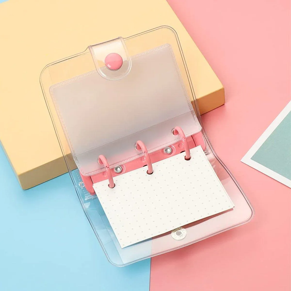 5pcs Flipbook Mini Transparent Case Handbook Notebook Protective Storage Case