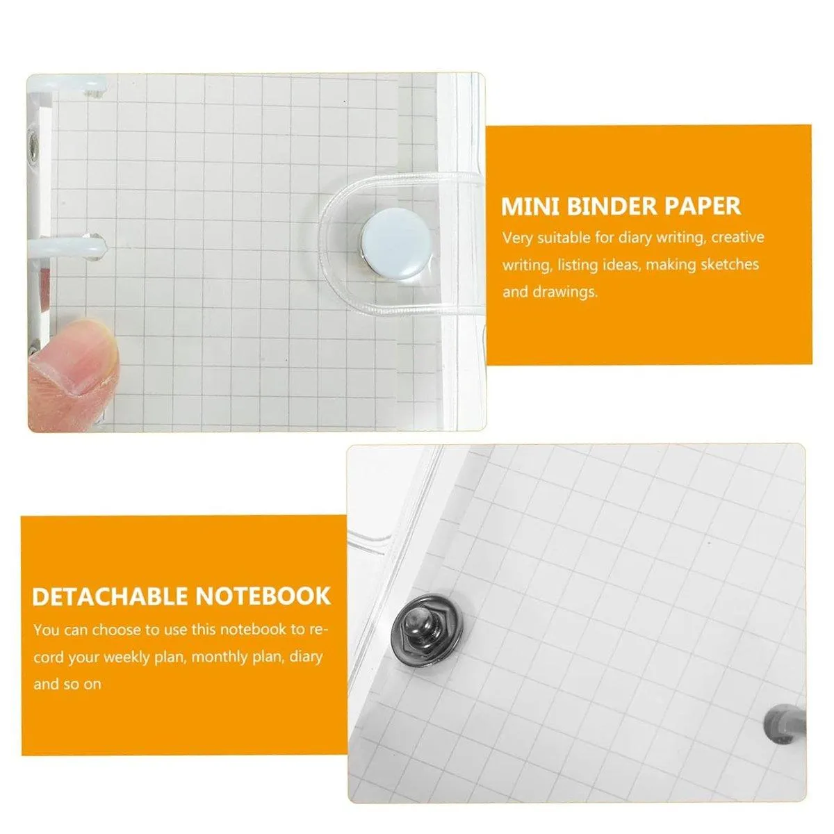 5pcs Flipbook Mini Transparent Case Handbook Notebook Protective Storage Case