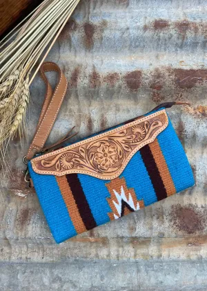 Alice Saddle Blanket Clutch - Tan Leather