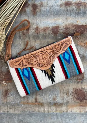 Alice Saddle Blanket Clutch - Tan Leather