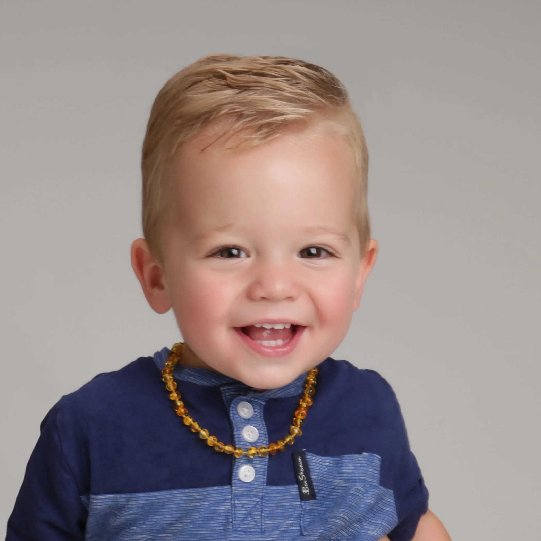 Amber Teething Necklace for Teething Babies or Toddlers (Lemon)