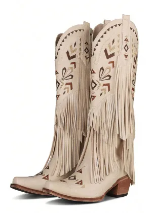 Angelica Western Fringe Cowgirl Boots