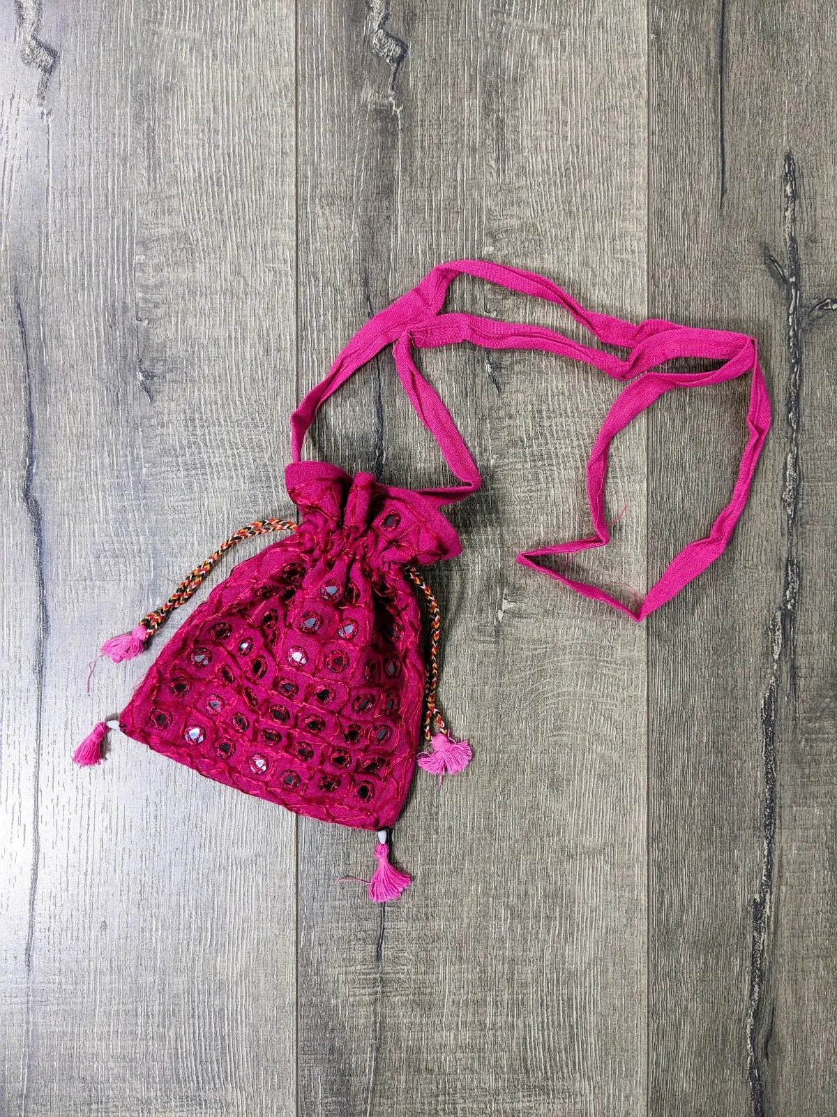 Assorted Mirror Drawstring Bag