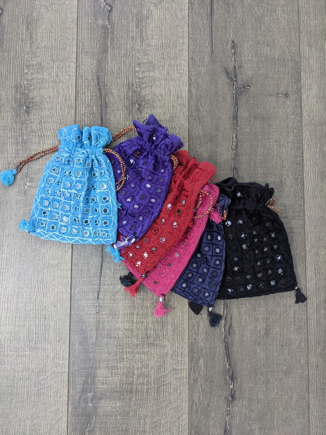 Assorted Mirror Drawstring Bag