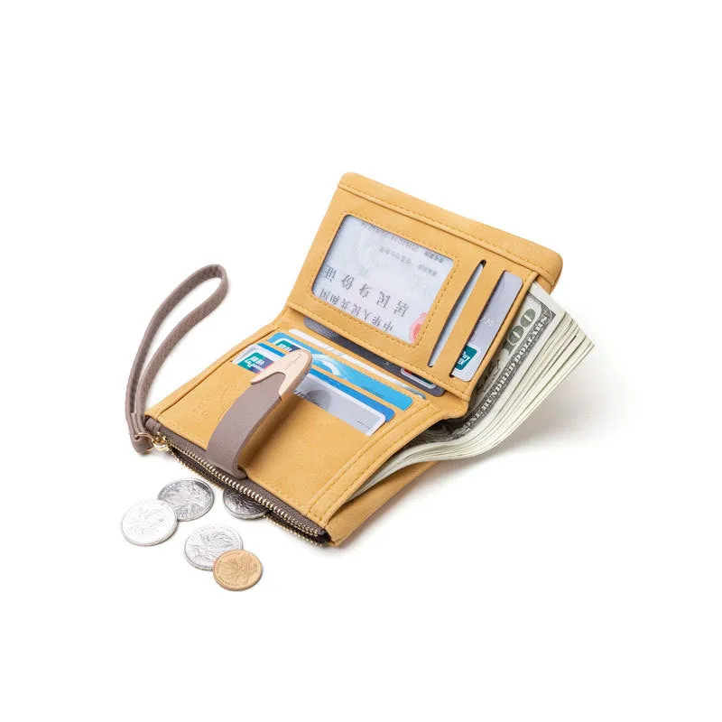Attractive Versatile Women's Korean Vintage Short Coin Purses