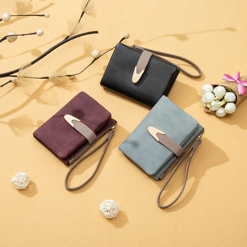 Attractive Versatile Women's Korean Vintage Short Coin Purses