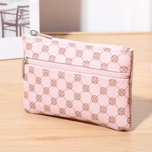 Attractive Women's Presbyopic Mini Double Zipper Coin Purses