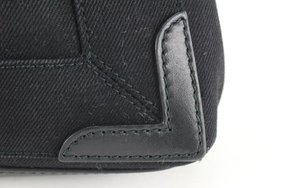 Balenciaga Black Canvas x Calfskin XS Navy Cabas 2way Crossbody 89ba629s