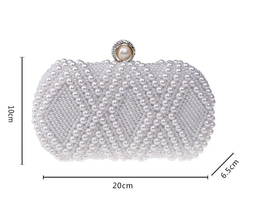 Beaded Evening Bags Artificial Pearls Clutches