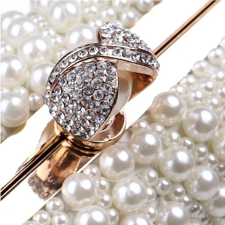 Beaded Evening Bags Artificial Pearls Clutches