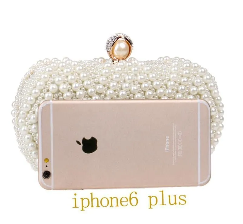 Beaded Evening Bags Artificial Pearls Clutches