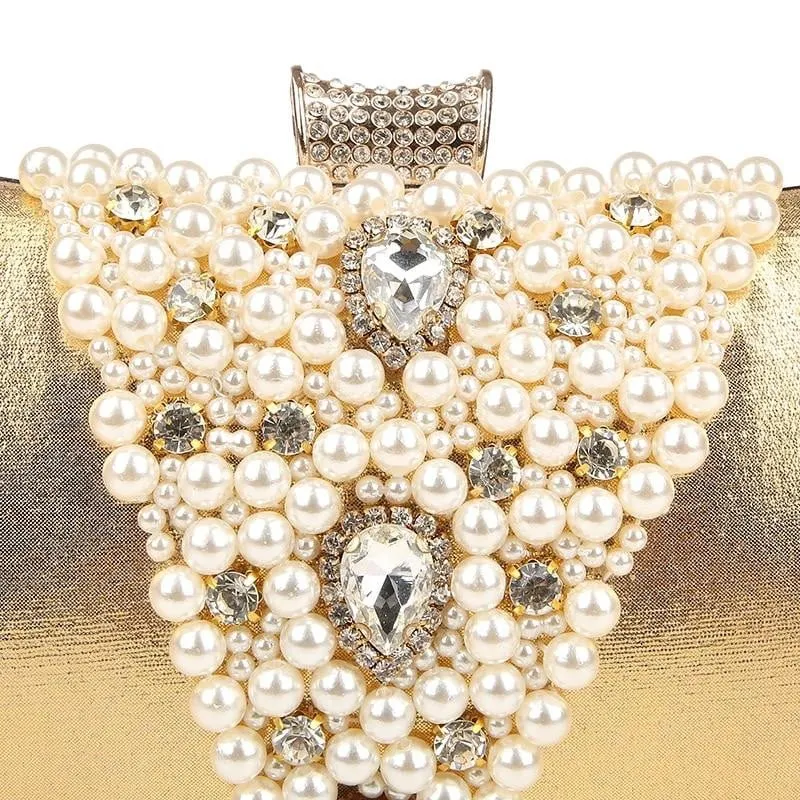 Beaded Evening Bags Pearl Crystal Wedding Clutches
