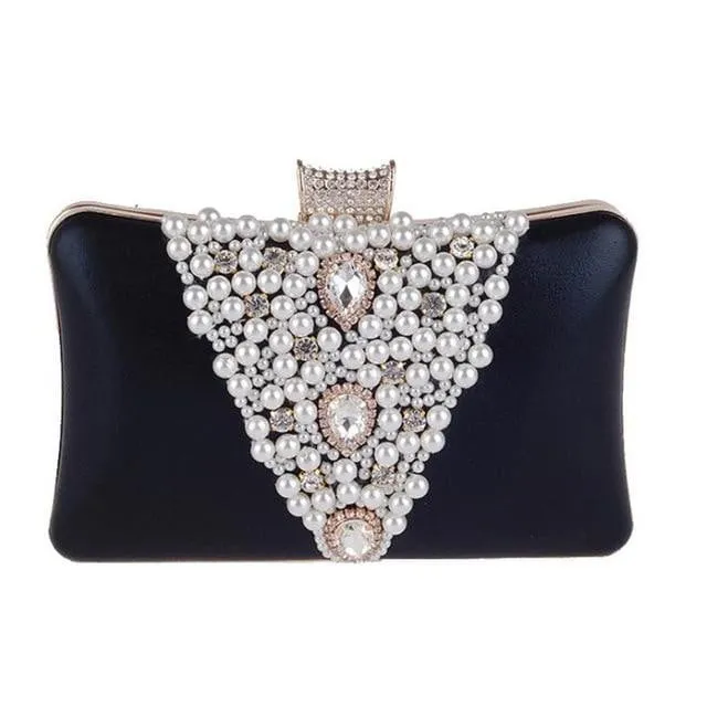 Beaded Evening Bags Pearl Crystal Wedding Clutches