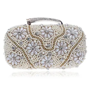 Beaded Rhinestones Handbags With Handle