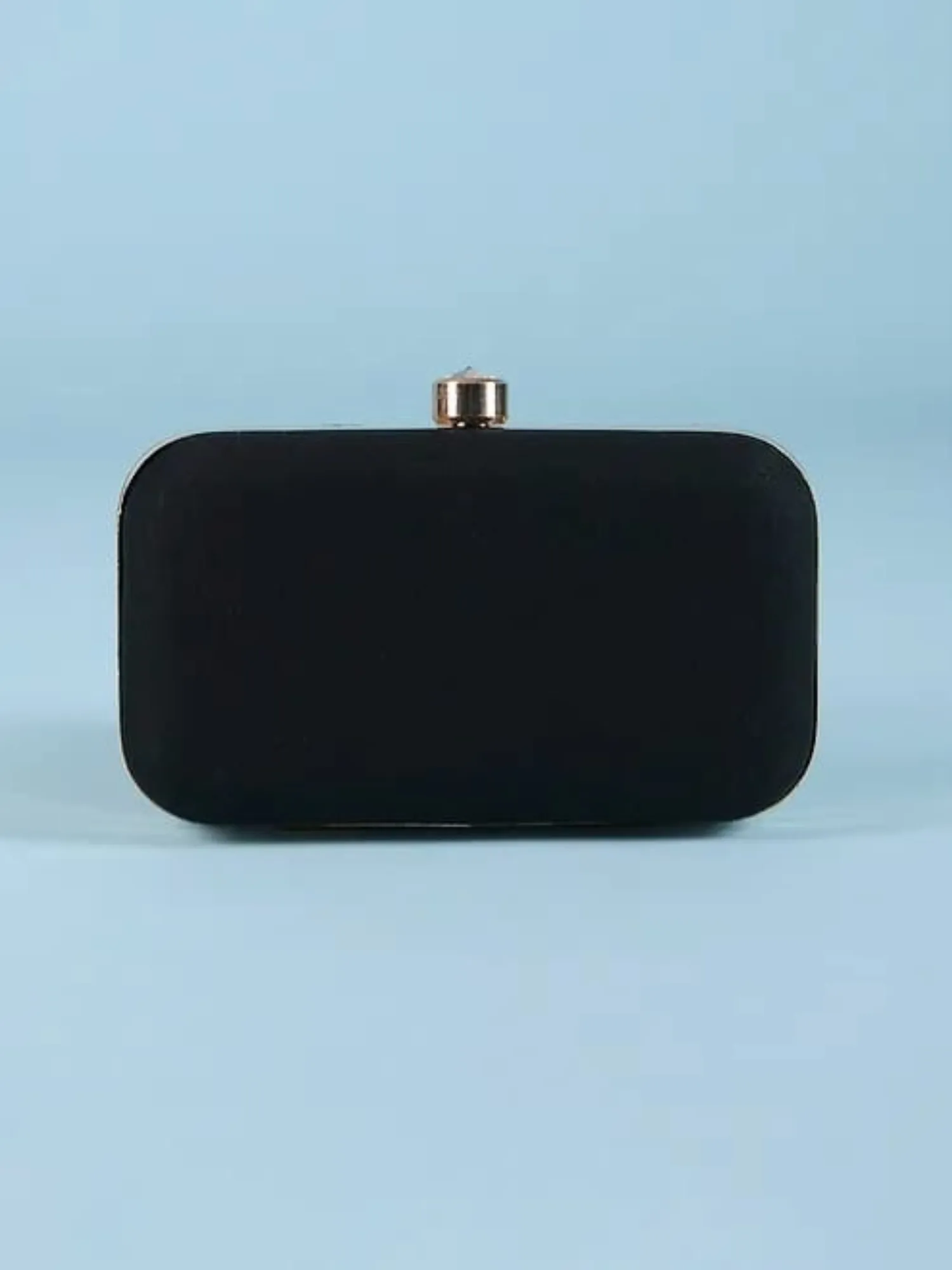 Black Floral thread work Clutch