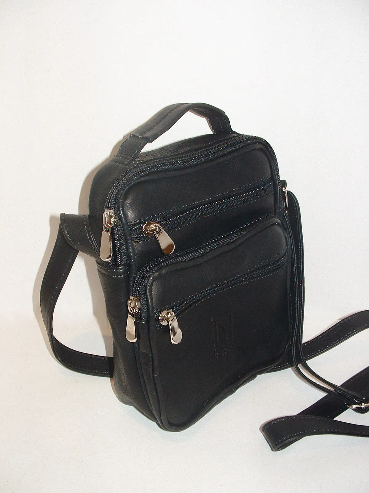 Black Leather Crossbody Bag