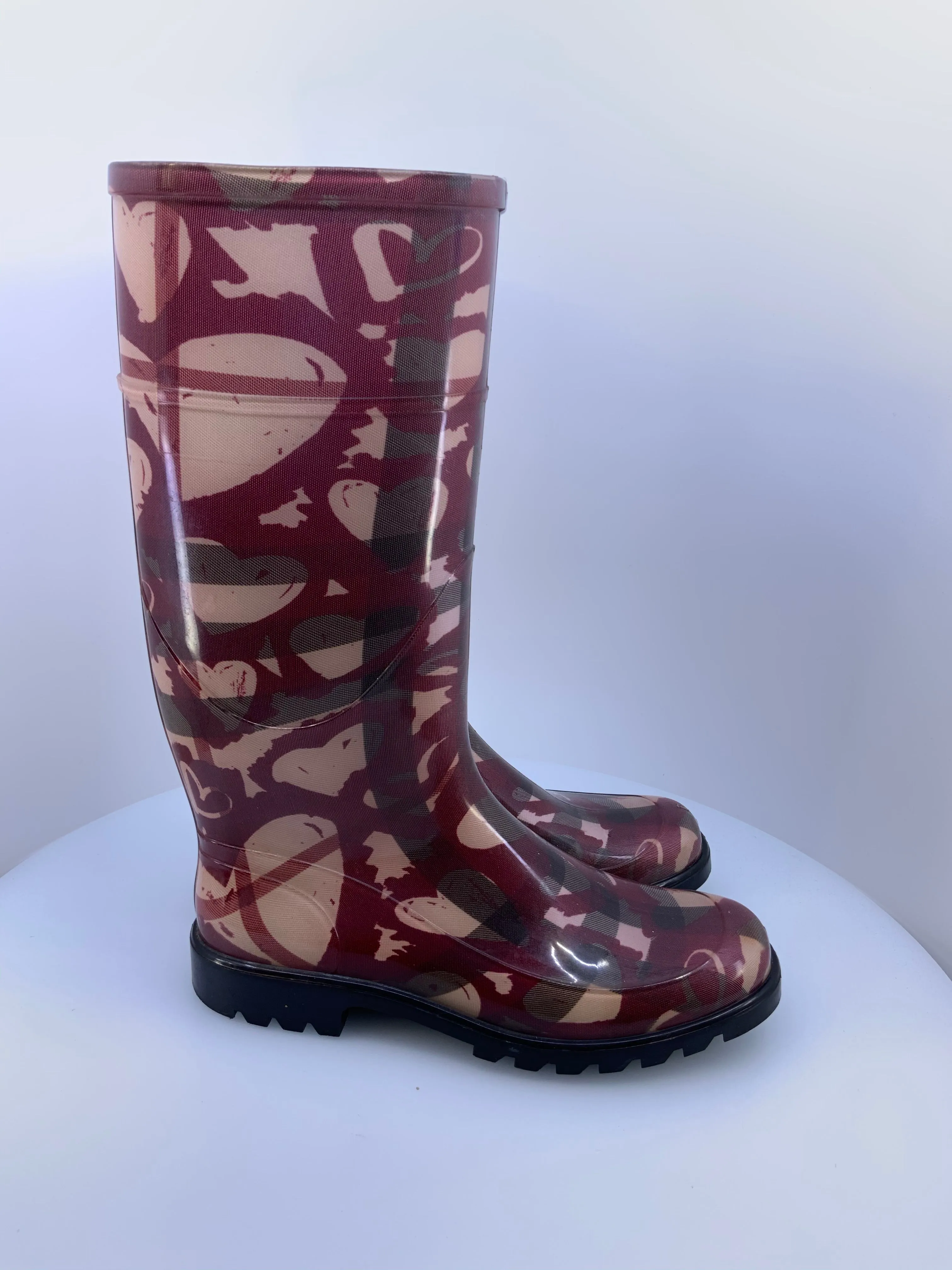 BURBERRY TALL RAIN BOOTS