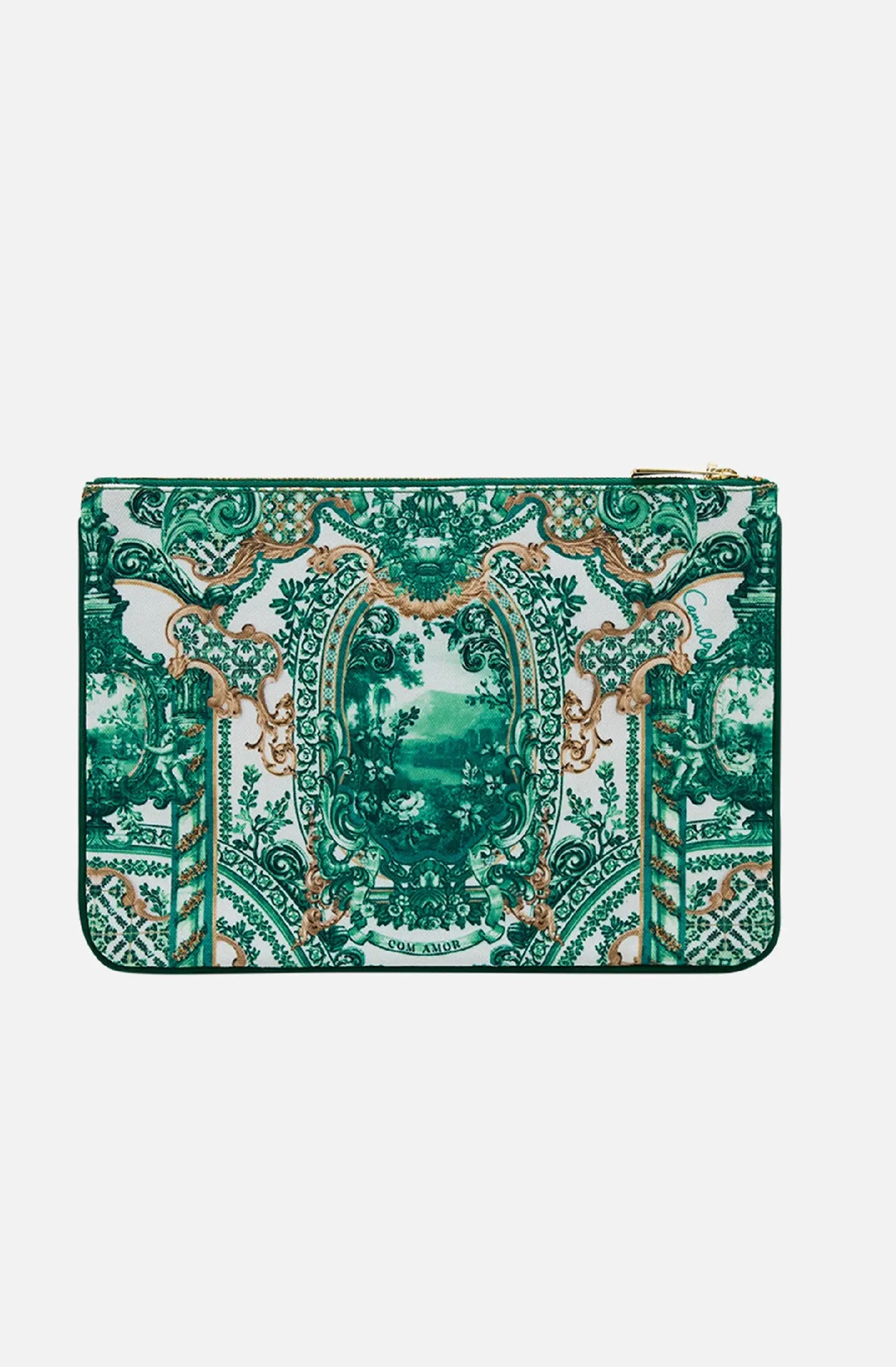 CAMILLA Small Canvas Clutch - Corridor Of Calm