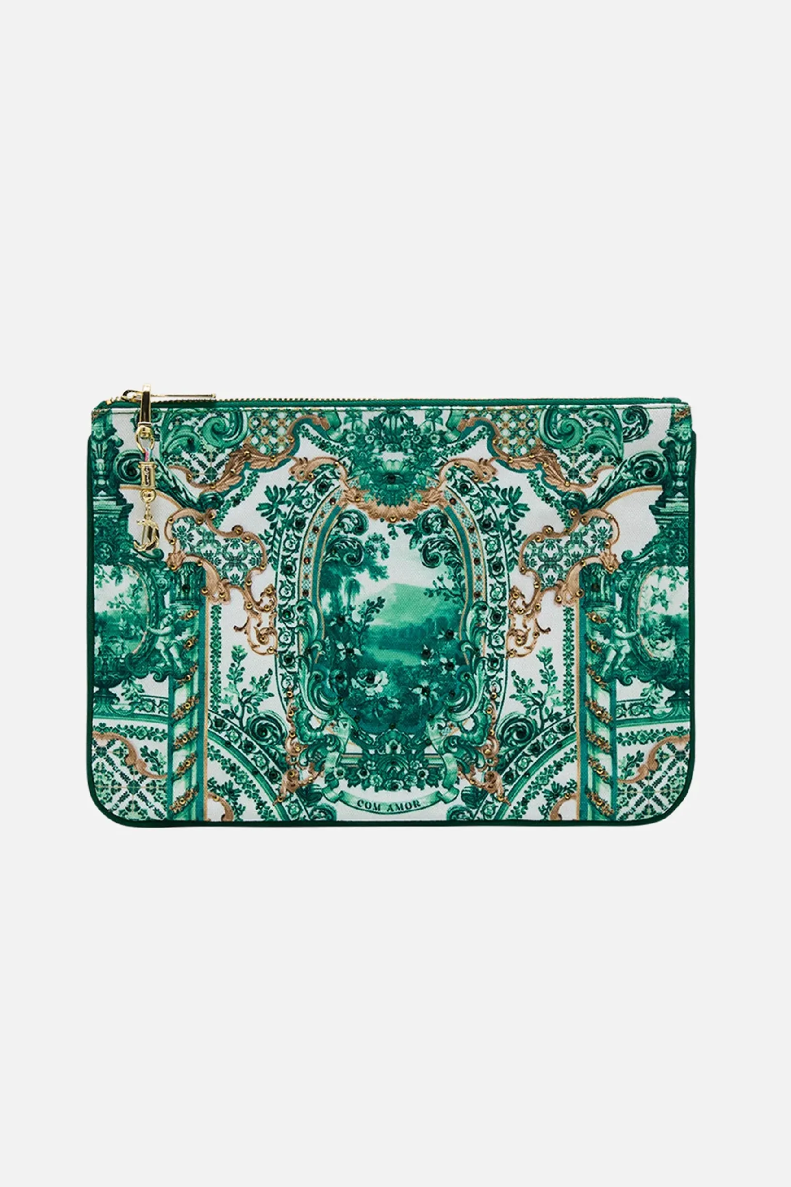 CAMILLA Small Canvas Clutch - Corridor Of Calm