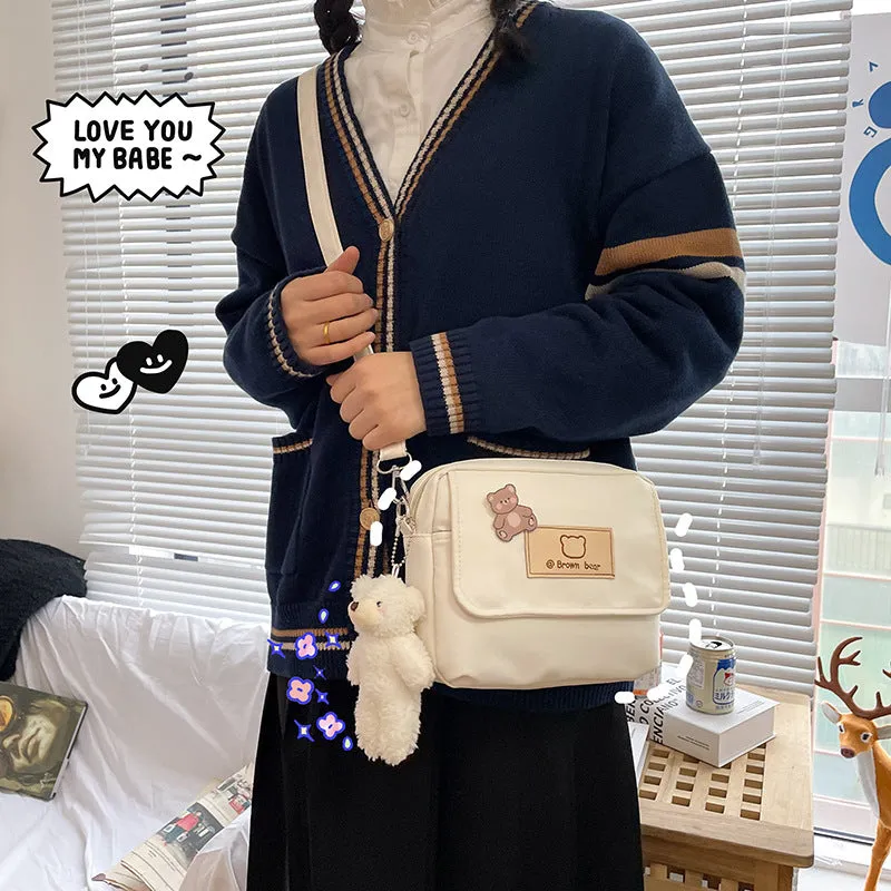 Cartoon Bear Lovely Korean Vintage Style Funny Bags