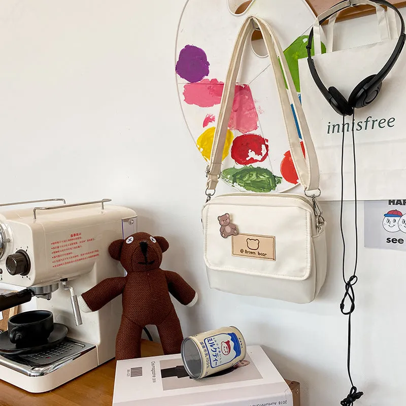 Cartoon Bear Lovely Korean Vintage Style Funny Bags