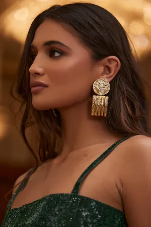 Cassius Gold Coin Earrings