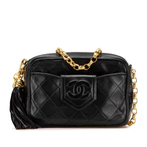 CC Quilted Lambskin Tassel Camera Bag