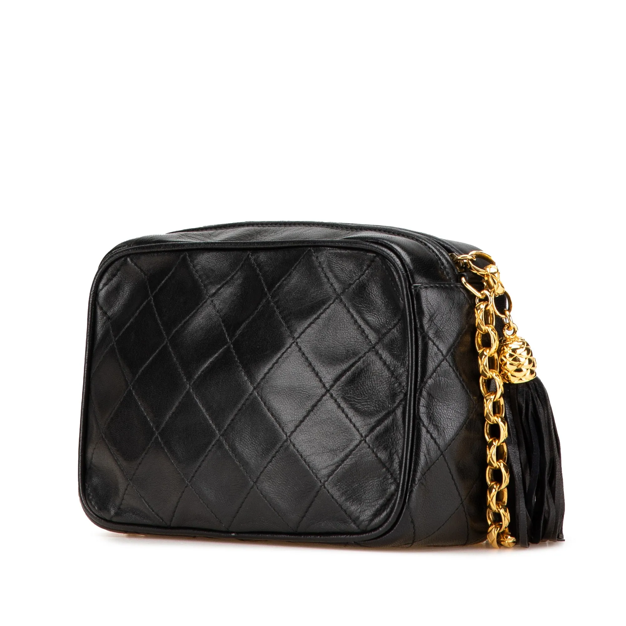 CC Quilted Lambskin Tassel Camera Bag
