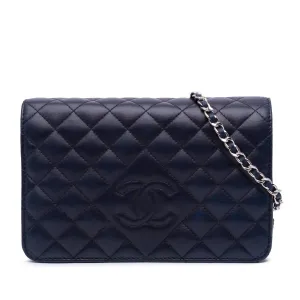 CC Quilted Lambskin Wallet on Chain