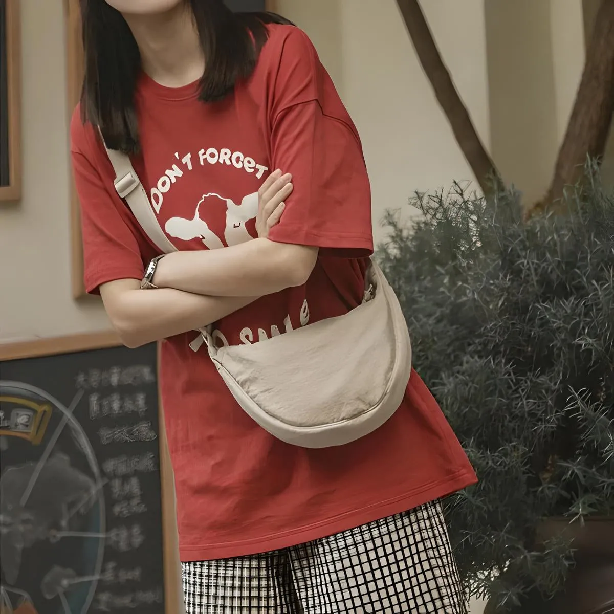 Chic Violet Dumpling Crossbody Bag for Women