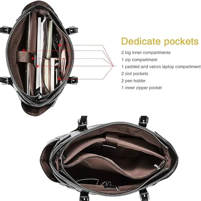 Claire Business Genuine Leather Handbag Briefcase For Women