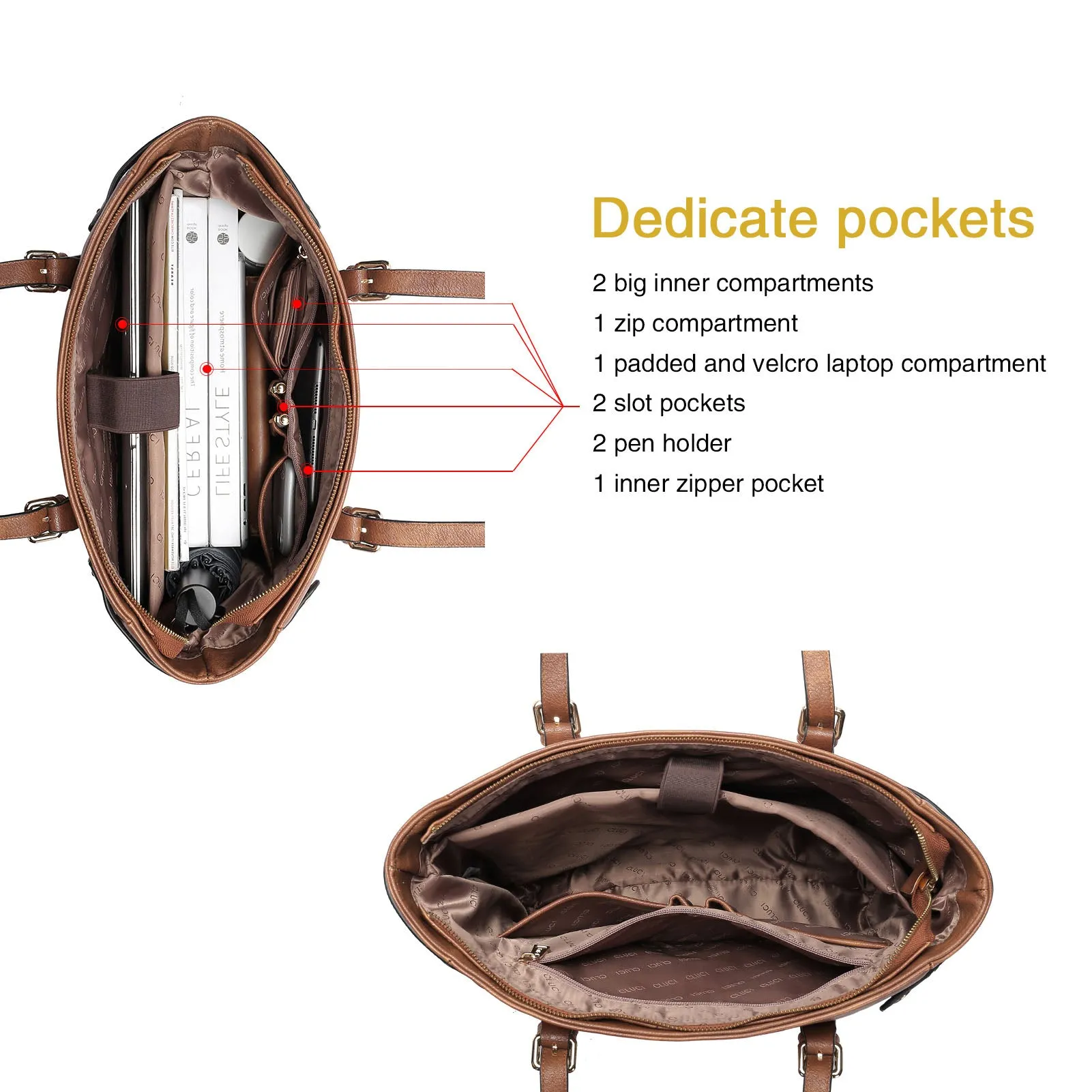 Claire Business Genuine Leather Handbag Briefcase For Women