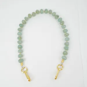 Clutch Strap | Pebble Gemstone in Jade Green