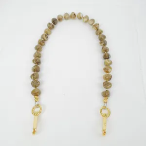 Clutch Strap | Pebble Gemstone in Light Tortoise