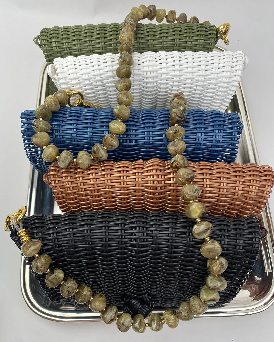 Clutch Strap | Pebble Gemstone in Light Tortoise